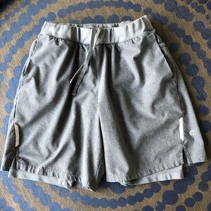 Men’s Champion Grey Workout Lined Shorts - S
